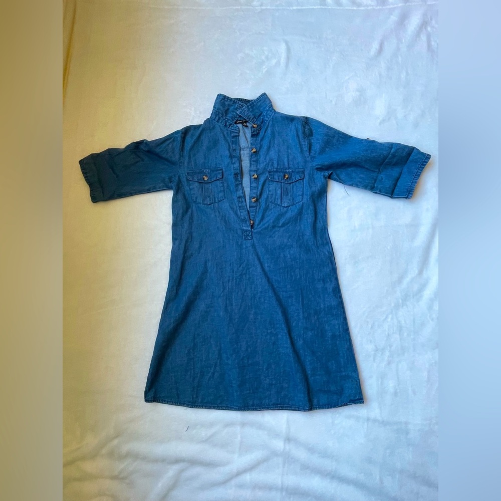 Blue denim girls New Glory Large 14/16 dress New with no tag